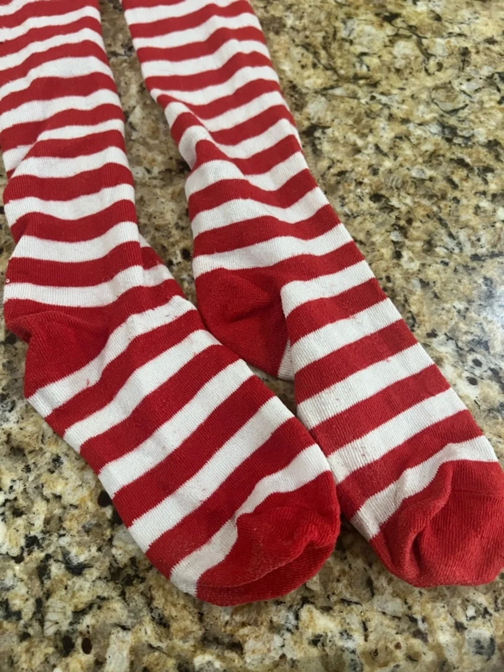 Women’s Red Blue Tutu Costume Set Striped Socks Long Sleeve | Size Medium